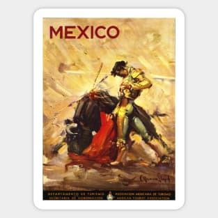 Mexico: Vintage Restored Travel Poster Print Sticker